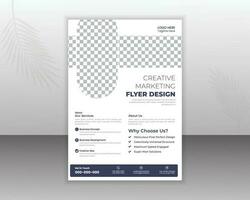 Corporate Flyer Design Template For Your Business With Abstract Shapes vector