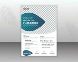 Corporate Flyer Design Template For Your Business With Abstract Shapes vector