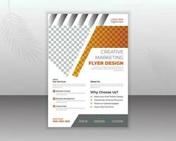 Corporate Flyer Design Template For Your Business With Abstract Shapes vector