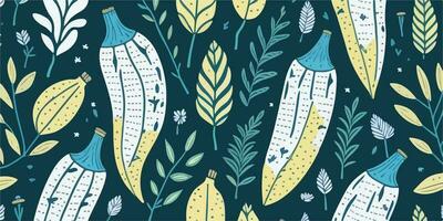 Holiday Backdrop, Vector Illustration of Banana Patterns for Summer