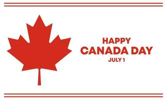 Canada day banner with red maple and white background vector