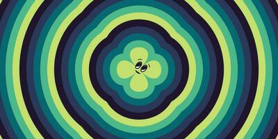 Groovy retro background of the 70s. Abstract vintage background. Vector illustration in a simple linear style-design template-hippie style.
