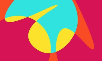 HD summer background and texture with rainbow color, abstract wavy shapes banner vector