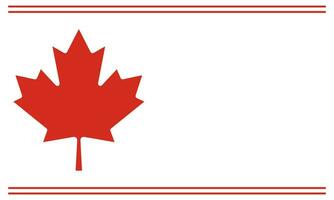 Canada day background with red maple and copy space area. Vector illustration