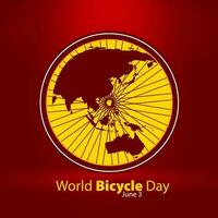 World Bicycle Day abstract sticker logo. Can be use for poster, banner, background, and wallpaper. vector