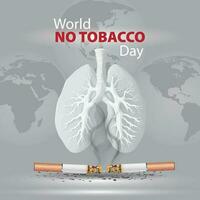 mundo No tabaco día vector concepto detener de fumar