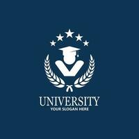 plantilla de diseño de logotipo de escuela y curso de academia universitaria vector