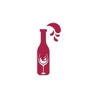 Wine icon and symbol vector template