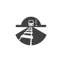 Rail with tunnel logo icon vector design template