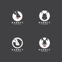 Rabbit logo vector art template illustration