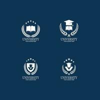 plantilla de diseño de logotipo de escuela y curso de academia universitaria vector