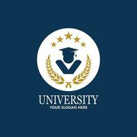 plantilla de diseño de logotipo de escuela y curso de academia universitaria vector