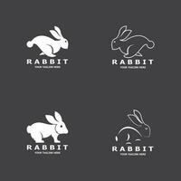 Rabbit logo vector art template illustration