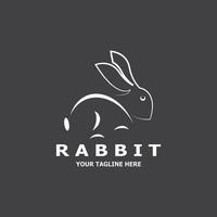 Rabbit logo vector art template illustration