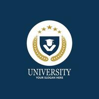 plantilla de diseño de logotipo de escuela y curso de academia universitaria vector