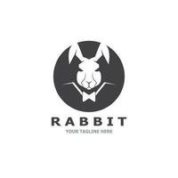 Rabbit logo vector art template illustration