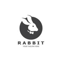 Rabbit logo vector art template illustration