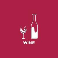 Wine icon and symbol vector template