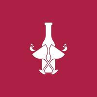 Wine icon and symbol vector template