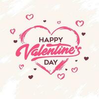 Valentines Day typography design with hand-lettered style, Beautiful and romantic script,love and the beauty of handwritten script with High quality and ready for print vector