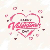 san valentin día tipografía diseño con con letras de mano estilo, hermosa y romántico guión, amor y el belleza de escrito guión con alto calidad y Listo para impresión vector