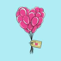 vibrant and colorful balloon shaped into a heart is the perfect representation of love and affection. Ideal for any romantic occasion, the heart-shaped balloon will add a playful and cheerful vector