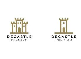 Classic Castle Tower Logo Design. Castle Logo Design Template. vector