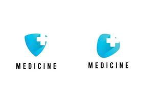 medicina logo diseño. médico logo diseño. vector