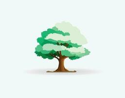 A cartoon tree with a background vector