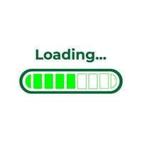 Loading battery vector icon. Loading style sign for mobile concept and web design.