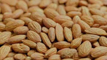 looped spinning almond close-up full frame background video