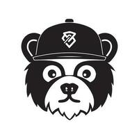 oso logo diseño. oso cabeza logo diseño, oso ilustración, mascota logo diseño, vector