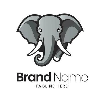 Elephant Face Logo Vector Art, Icons, and Graphics for Free Download