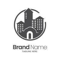 real estate company logo, Building logo with modern concept, real estate minimal logo vector