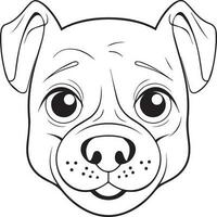 linda perrito perro ilustración, perro colorante página para niños y adultos, perrito mascota logo, perrito vector diseño