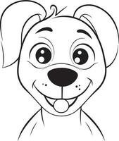 linda perrito perro ilustración, perro colorante página para niños y adultos, perrito mascota logo, perrito vector diseño