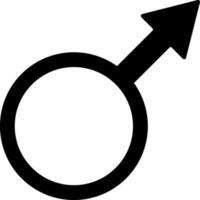 Male gender sign or symbol. vector