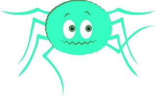 plano ilustración de un araña. vector