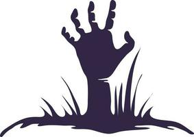 Illustration of zombie hand for Halloween. vector
