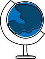 Flat illustration of a globe. vector