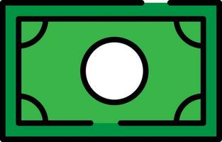 Banknote sign or symbol in flat style. vector