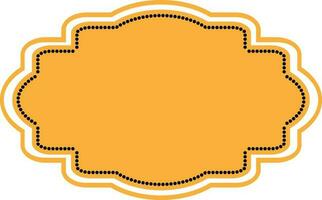 Blank sticker, tag or label design. vector