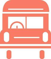 plano estilo icono de un colegio autobús. vector