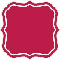 Pink blank frame design. vector