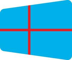azul microsoft ventana en plano estilo. vector