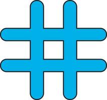 Blue hash on white background. vector