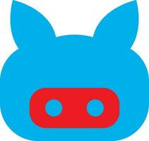 Flat style red and blue github. vector