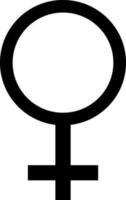 Female gender symbol in flat style. vector