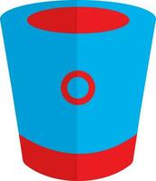 Isolated red and blue bitbucket. vector