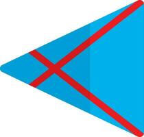 Red and blue play store. vector